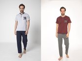 2-Pack Sivassi Pyjama's | Summer Edition 2022 | Heren Pyama Volwassenen | Pyama heren maat XL | Katoen