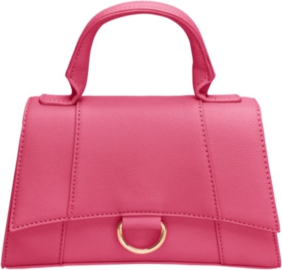 Crossbody Bag - Pink - Handtas met hengsel en ringdetail