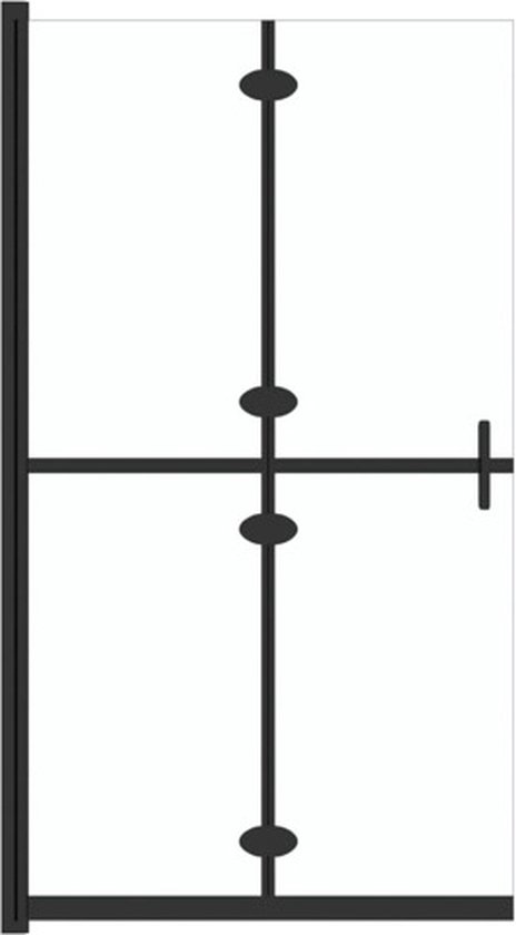 vidaXL Cabine de douche pliable à l'italienne 100 x 190 cm Verre ESG Transparent