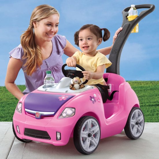 Step2 Push Whisper Ride Voiture Enfant Porteur Auto en bleu - Véhicule  Jouet avec