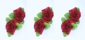 3 haar bloemen clicks 2 roosjes op click rood