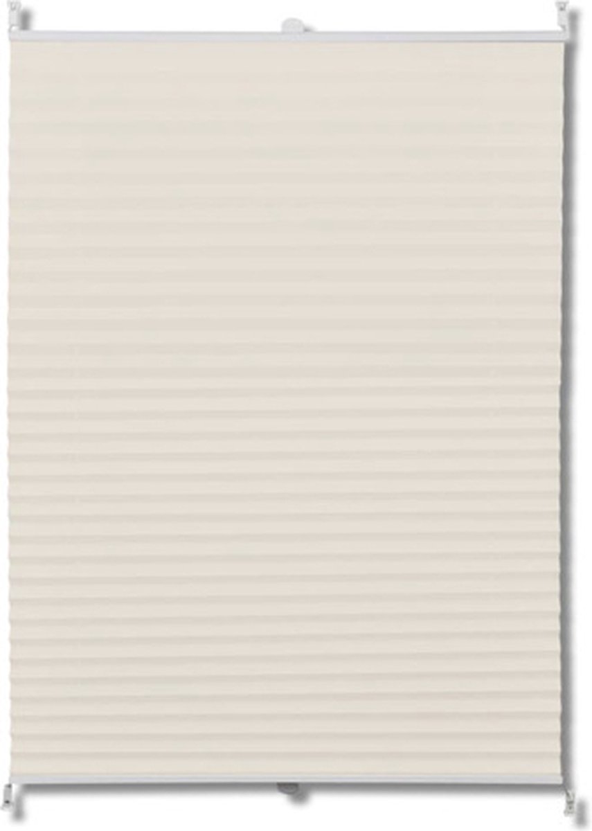 vidaXL Plisséjaloezie 40x200cm crème