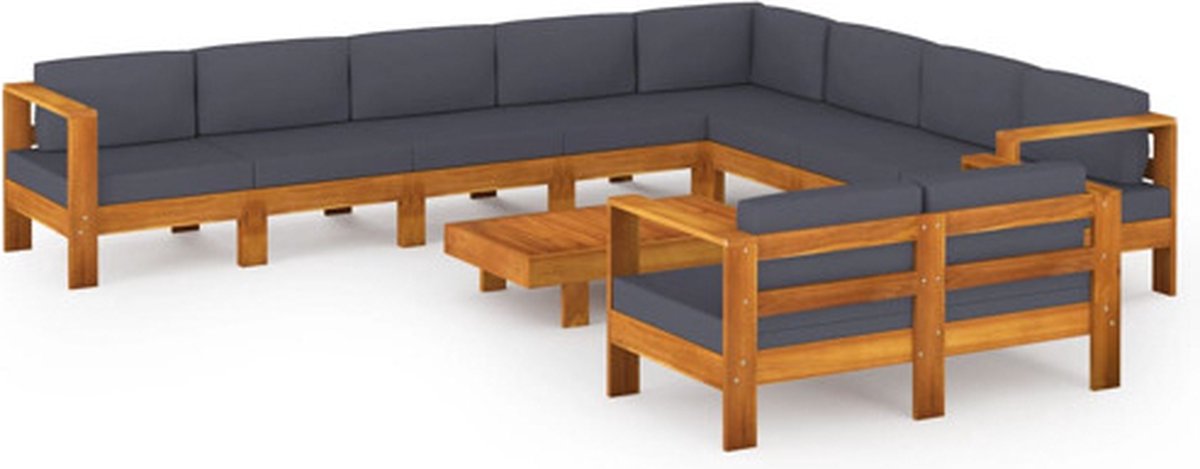 Vidaxl Tuinset Grijs Loungeset