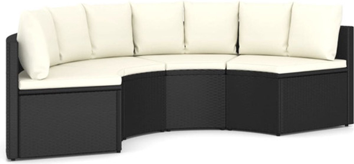 Vidaxl Tuinset Zwart Loungeset