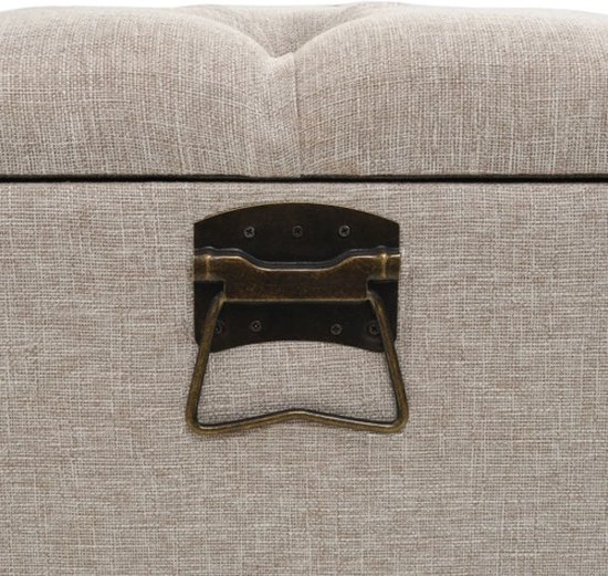 vidaXL Banc de rangement avec dossier 110 cm Tissu Crème - Banc de rangement - Bancs de rangement - Banc de rangement - Bancs de rangement