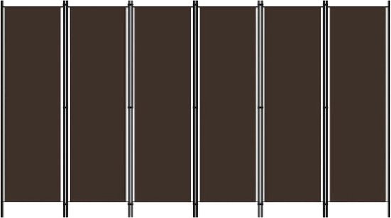 vidaXL Paravent à 6 panneaux Marron 300 x 180 cm