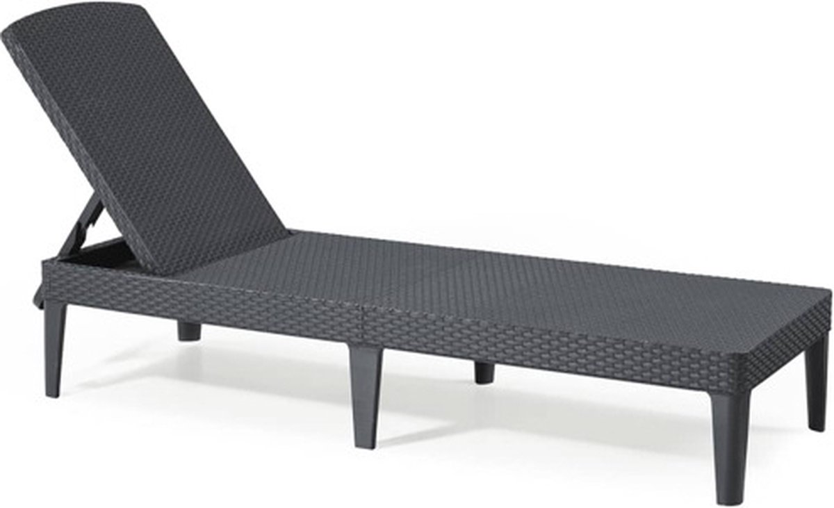 Bol.com Allibert Jaipur Ligbed – 187,5x58x29cm – Grafiet aanbieding