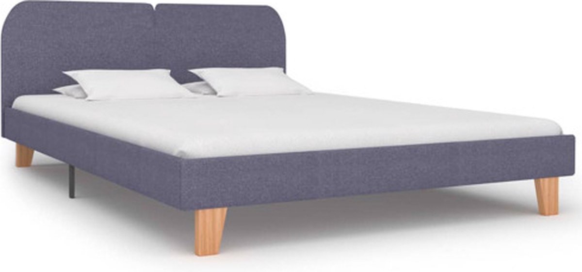 vidaXL - Bedframe - stof - lichtgrijs - 180x200 - cm
