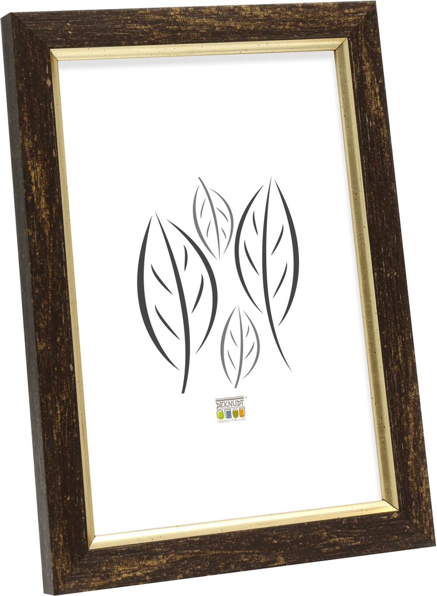 Deknudt Frames fotolijst S46AA3 - goudkleur met biesje - foto 15x20 cm