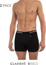 Claesen's® - Heren 2-pack Rib Boxer - Zwart - 100% Katoen