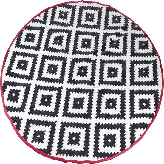 Bo-Camp - Urban Outdoor - Chill mat - Falconwood - Rond - Zwart/Wit van Bo-Camp — afbeelding 4