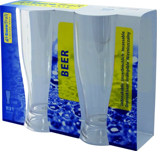 Eurotrail Bierglas - 350 ml - 2 st. - Transparant van Eurotrail — afbeelding 2