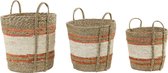 Light&living Mand S/3 max Ø40x40 cm GAMEIRO naturel-wit-oranje