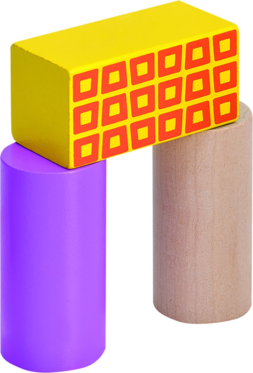 Eichhorn - houten blokken opbergdoos, deksel met gaten en vormen, 50 stuks,  30mm,... | bol.com