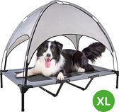 De Blaffende Kat Lit pour chien avec toit ouvrant - Civière pliable pour chien - Lit pour Chiens - Chaise longue pour chien - avec E-Book - Taille XL