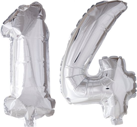 Ballon aluminium 14 ans Argent 66cm