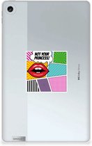 Siliconen Hoesje met foto Lenovo Tab M10 Plus (3e generatie) Case Popart Princess met doorzichte zijkanten