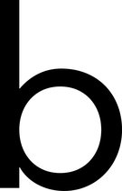 zwart modern letter b - 25 cm