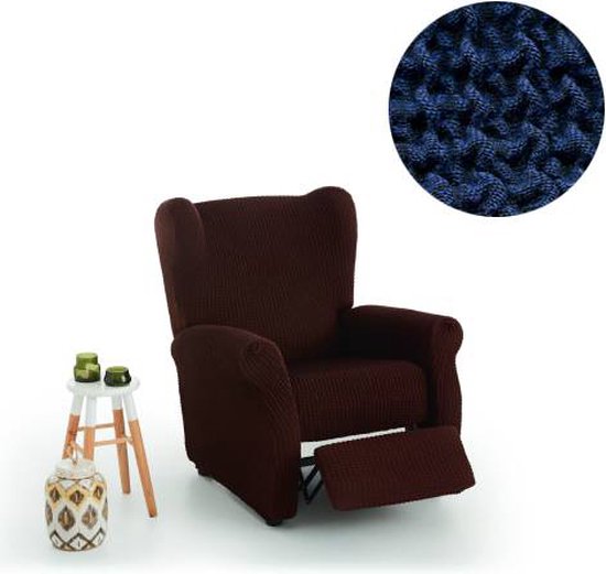 Hoes voor relaxstoel met beweegbare voet - Blauw - 65-90cm breed