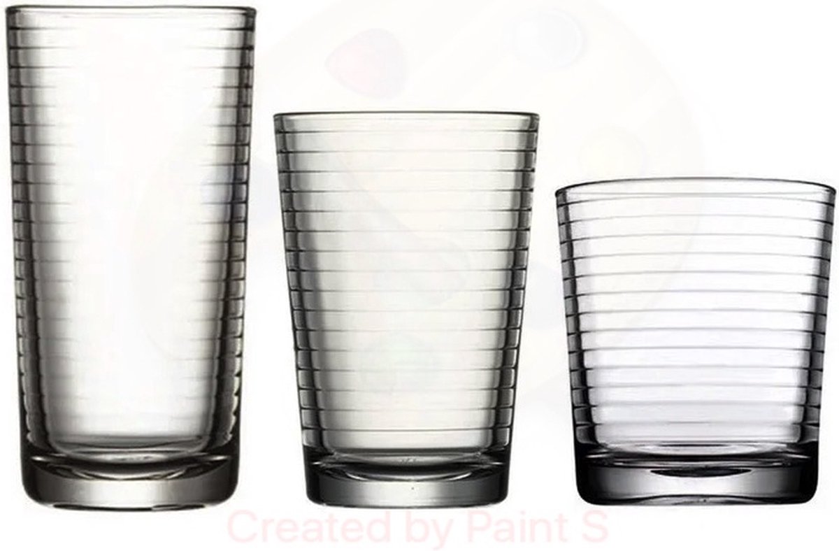 Pasabahce Doro Glazenset – 18 Delig – Drinkglazen & Waterglazen – 160 ml, 200 ml & 260 ml