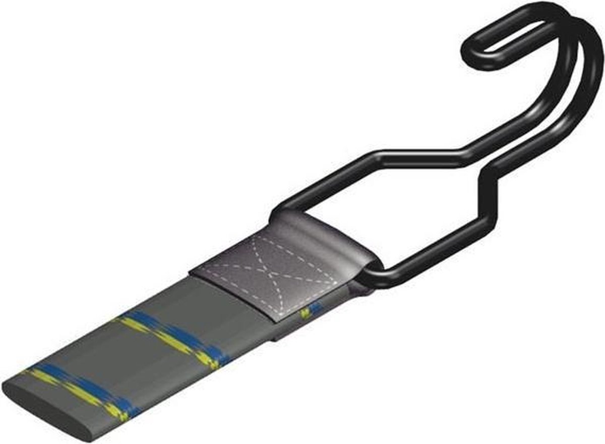 Snelbinder met stalen haken - 45cm - Zwart