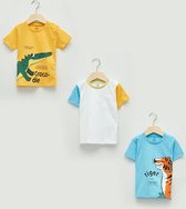 Krokodil & tijger 3-delige t-shirt set jongens