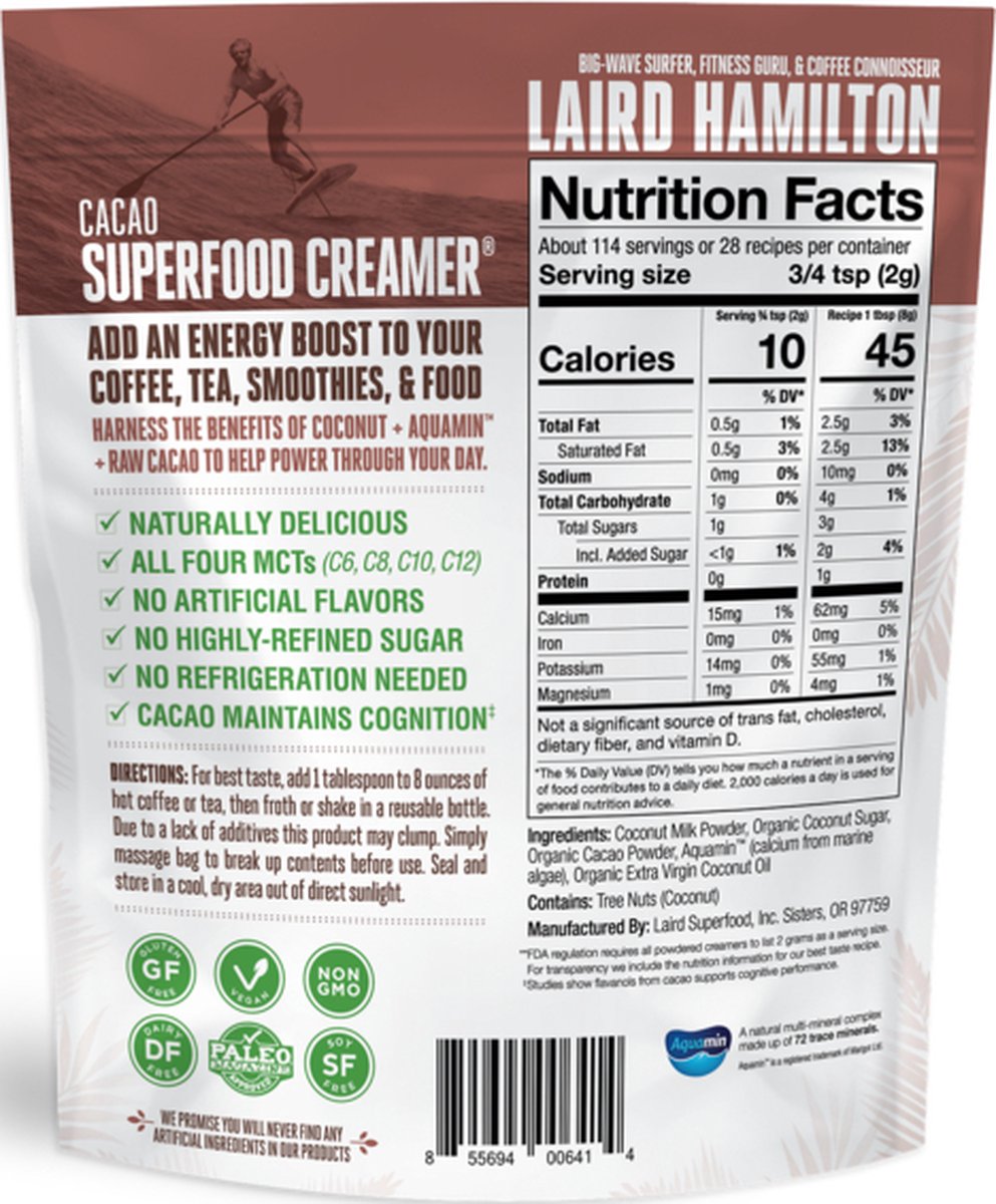 Laird Superfood Cacao Superfood Creamer
