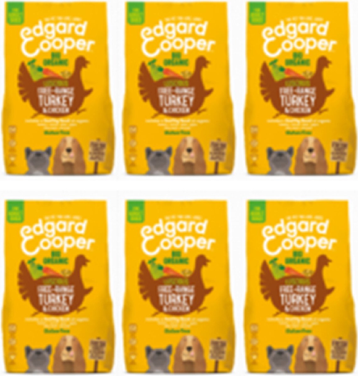 6x Edgard & Cooper BIO Kalkoen & Kip – Hondenvoer – 700g 6x Edgard & Cooper BIO Kalkoen & Kip – Hondenvoer – 700g