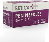 Betica pennaalden - 6MM x 31G - 100 stuks