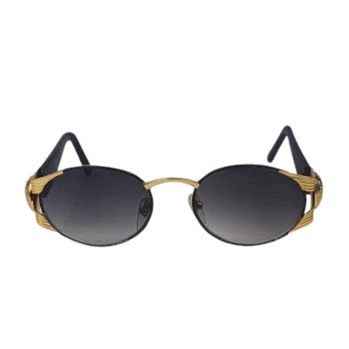 Zonnebril LIZZY - UV 400 - Goud / Zwart - Trendy bril met gouden look - Normaal Model - Shades - Unisex