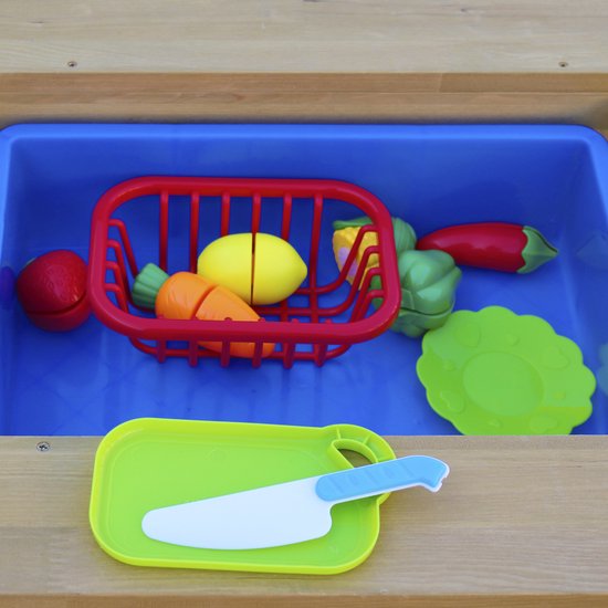 AXI Emily Table sable et eau Picnic avec cuisine et evier - Bleu - Enfant - 0.00 AXI Emily Table sable et eau Picnic avec cuisine et evier - Bleu - Enfant - 0.00