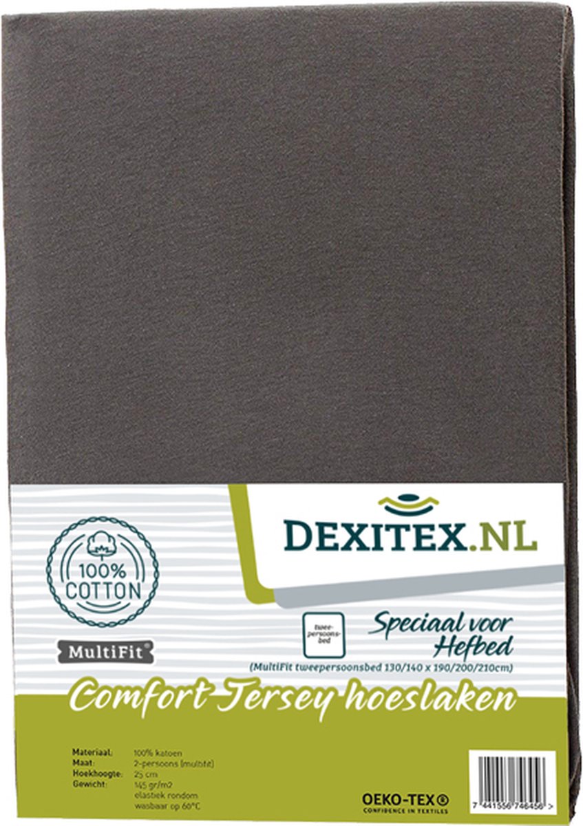 Dexitex 1 x Hoeslaken Antraciet / Geschikt voor Hefbed Camper