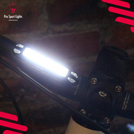 Fiets voorlicht - WIT USB oplaadbaar - LED Fietsverlichting — afbeelding 2