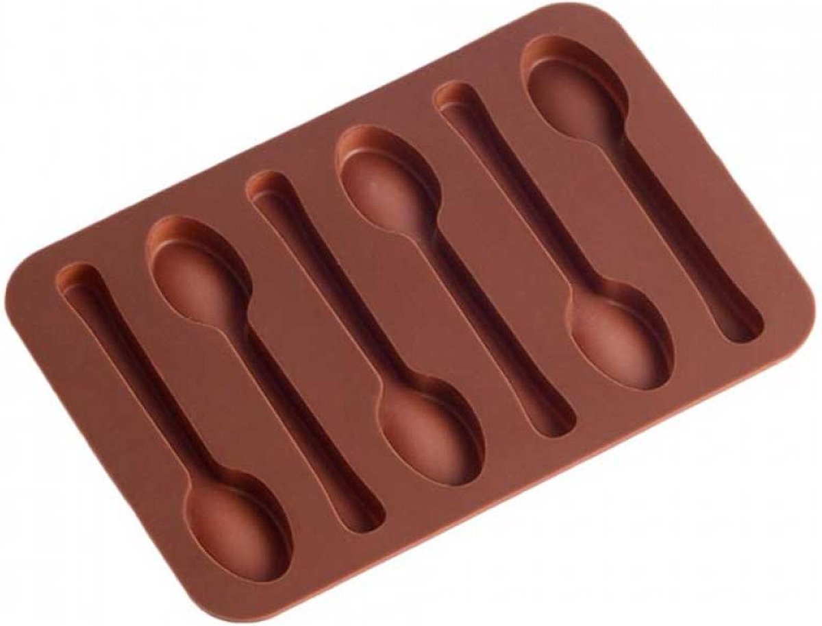 Chocolade mal - 3D Lepel Vorm - Siliconen Mal - Taart Decoratie - Fondant - Fun chocolaat - Chocospoon