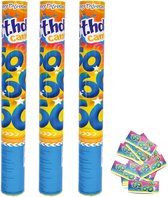 Set de 3 lanceurs de confettis - ANNIVERSAIRE 60 ANS - longueur 40 cm - avec confettis imprimés 60 ans - portée 5-6 mètres de haut