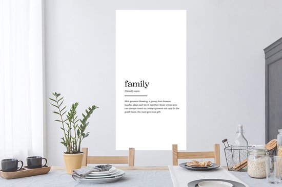 Stickers muraux - Film autocollant - Citations - Dictons - Famille - Dictionnaire - 60x120 cm - Film adhésif - Stickers muraux Chambre d'enfant - Papier peint autocollant - Papier peint autocollant - Film autocollant