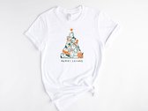 Lykke Merry Catmas T-shirt| Christmas| Unisex T-shirt | Heren – Dames| Maat L
