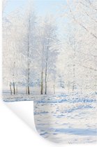 Stickers Stickers muraux - Neige - Arbres - Hiver - 40x60 cm - Feuille adhésive