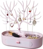 iBright Luxury Jewellery Holder Antlers - Boîte à Bijoux Renne avec Tiroir - Rose
