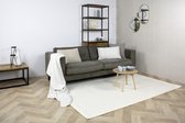 MOMO Rugs Teppe White Vloerkleed - 160x230 cm - Rechthoekig - Laagpolig, Structuur Tapijt - Landelijk, Scandinavisch - Wit