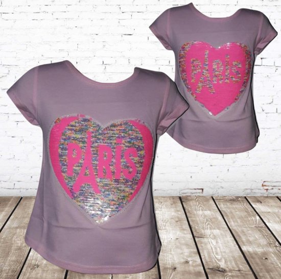 T-shirt Paris rose tendre - s&C-98/104 t-shirts filles