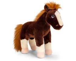 foto van Keel Toys Knuffel paard - bruin - pluche - knuffeldier - 24 cm