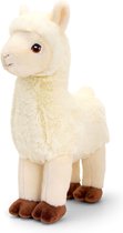Pluche knuffel dieren witte lama 30 cm - Knuffelbeesten speelgoed