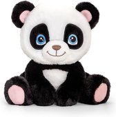 Pluche knuffel dieren zwart/witte panda 25 cm - Knuffelbeesten speelgoed