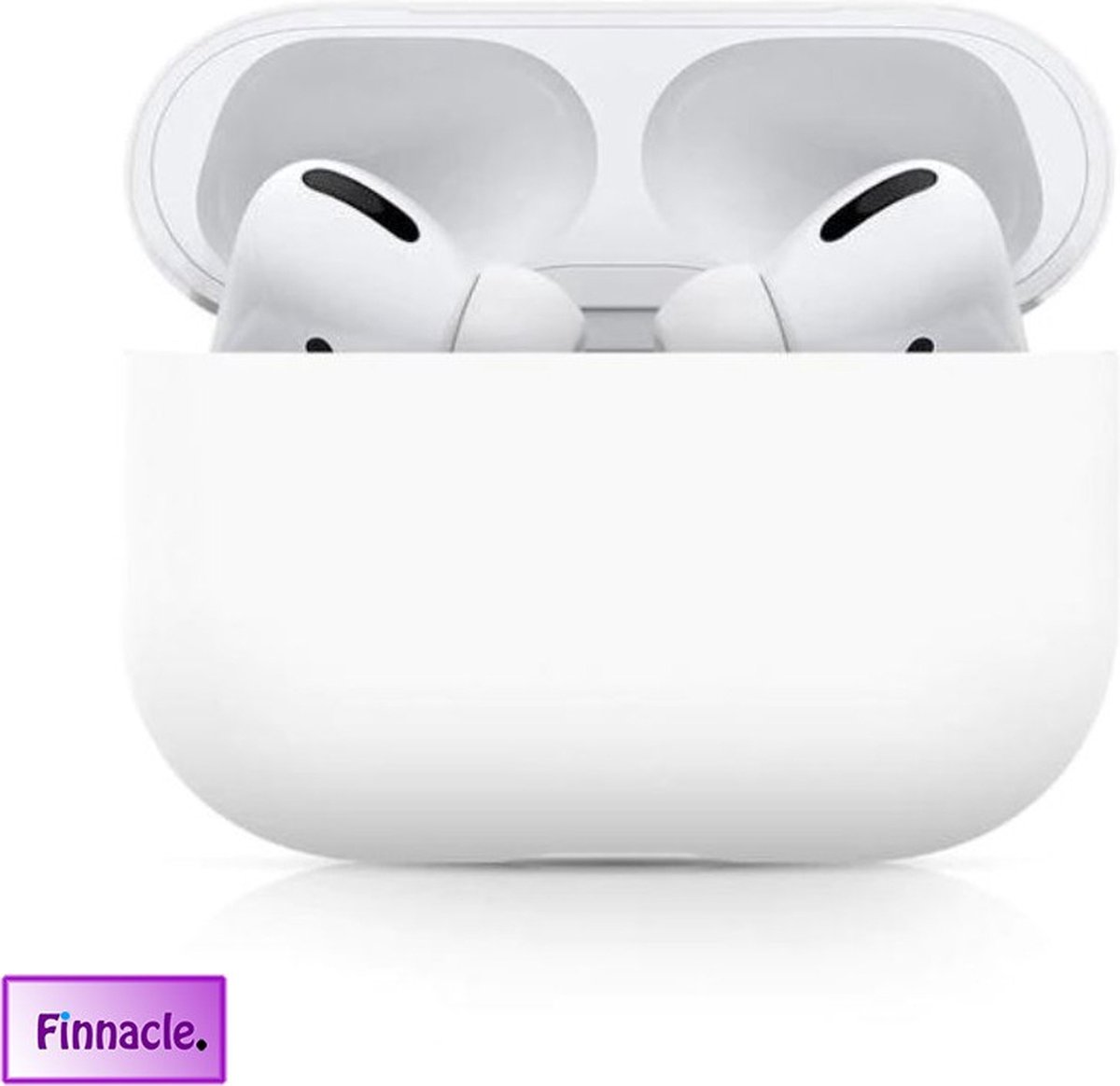 Finnacle - Hoesje geschikt voor Apple AirPods Pro - Wit - Siliconen - Case - Cover - Soft case
