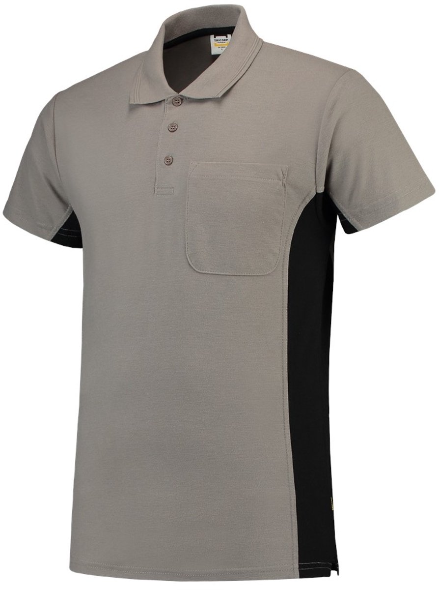 Tricorp Poloshirt Bi-Color - Workwear - 202002 - Grijs-Zwart - maat 3XL