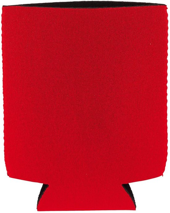 Blikjes koeler - 4x - koelhoud hoesje - bierblik hoesje - rood - Frisdrank/bier blikjes koel houden — afbeelding 2