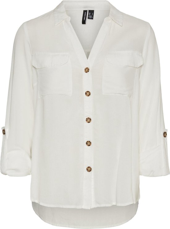 Vero Moda Blouse Vmbumpy L/s Shirt New Noos 10275283 Snow White Femme Taille - L