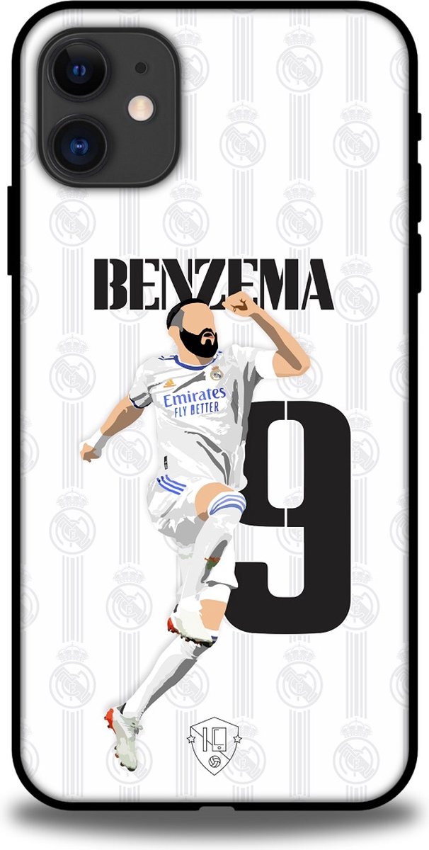 Benzema Real Madrid hoesje - Apple iPhone 11 - backcover - softcase - wit
