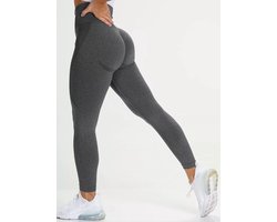 Sportchic - Sportlegging dames - High waist - Elastische band – Squatproof - Anti-zweet - Sportlegging - Donker Grijs - S